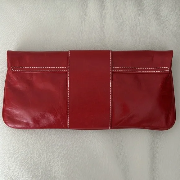 Ted Baker red leather clutch - Picture 3 of 7